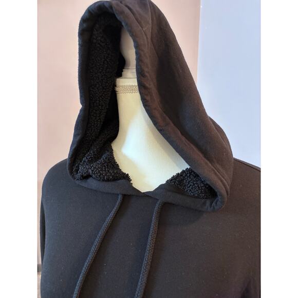Ladies Large Victoria Secret Lightweight Black Hoodie Faux Fur Hood - Picture 8 of 9